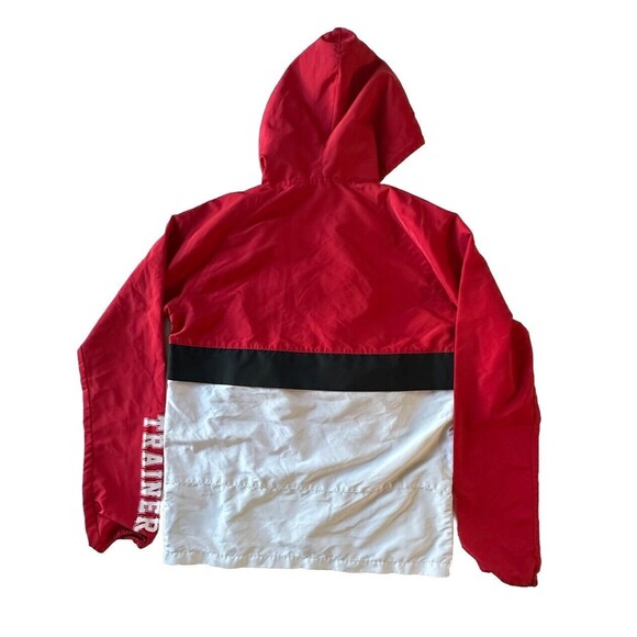 Pokémon Trainer Unisex Windbreaker Raincoat Size XXS Red White front zip pocket - Picture 9 of 9